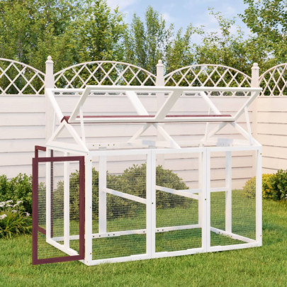 Cușcă Exterior Lemn Pin 141x94x104 cm - Livrare Gratuită