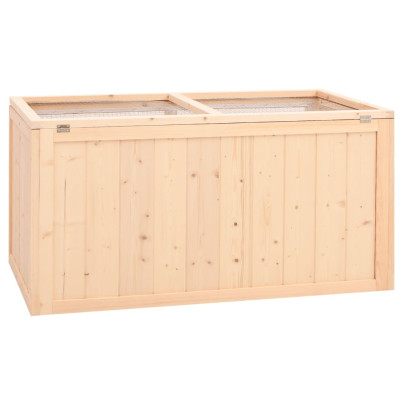 Cușcă Hamster Lemn Brad Masiv 89,5x45x45 cm - Ventilație Perfectă