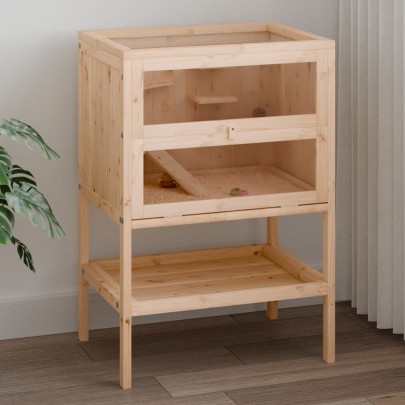 Cușcă Hamster Lemn Masiv - 55x40x80 cm - Livrare Gratuită