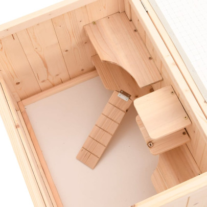 Cușcă Hamster Lemn Masiv - 55x40x80 cm - Livrare Gratuită