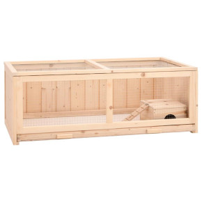 Cușcă Hamster Lemn Masiv - 104x52x54 cm - Ventilație Perfectă