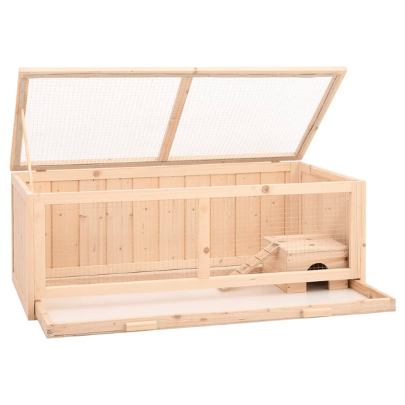 Cușcă Hamster Lemn Masiv - 104x52x54 cm - Ventilație Perfectă