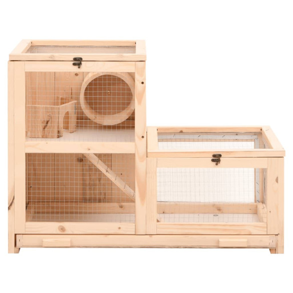 Cușcă Hamster Lemn Masiv - 81x40x60 cm - Livrare Gratuită
