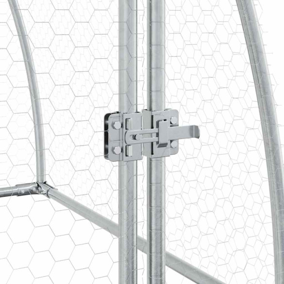 Coteț Păsări Oțel Galvanizat - 100x105x120 cm - Gri