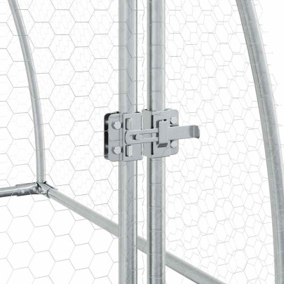 Coteț Păsări Oțel Galvanizat - 100x105x120 cm - Gri