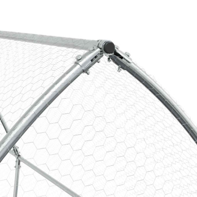 Coteț Păsări Oțel Galvanizat - 400x105x182 cm - Livrare Gratuită