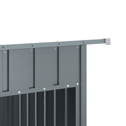 Cușcă Câine Oțel Galvanizat cu Acoperiș Antracit 153x91x110 cm