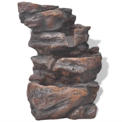 Fântână Interior Polirășină cu Iluminare LED | Livrare Gratuită