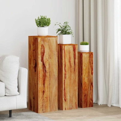 Suport plante 3 piese Lemn masiv de palisandru Maro