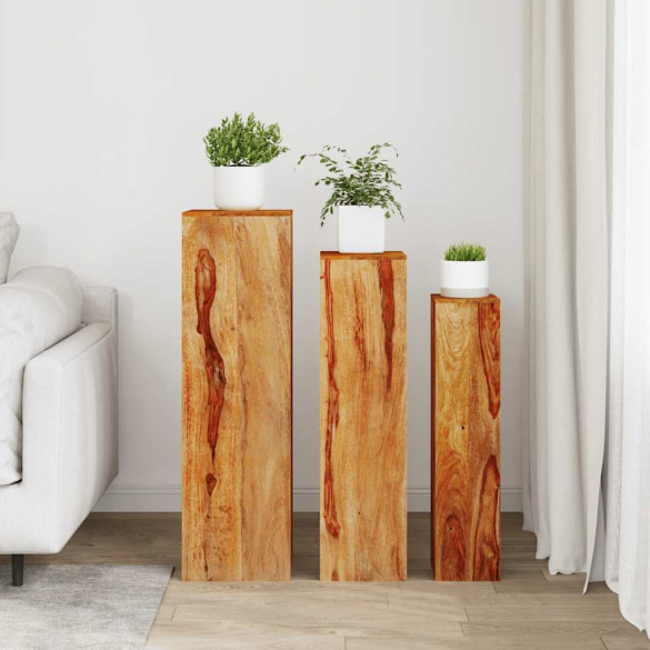 Suport Plante 3 Piese Lemn Masiv Palisandru - Decor Natural