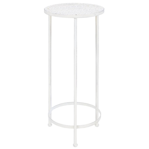 Set 3 Suporturi Plante Vintage Metalice - Alb Antic