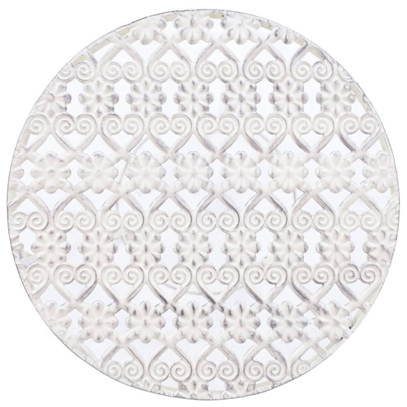 Set 3 Suporturi Plante Vintage Metalice - Alb Antic