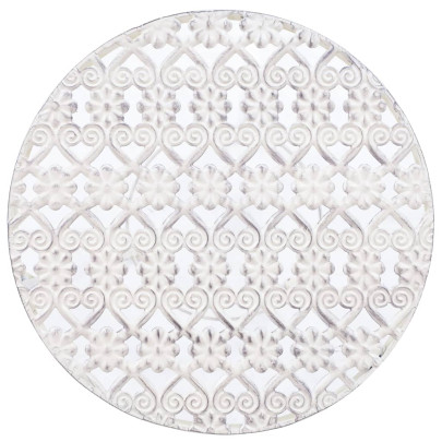 Set 3 Suporturi Plante Vintage Metalice - Alb Antic