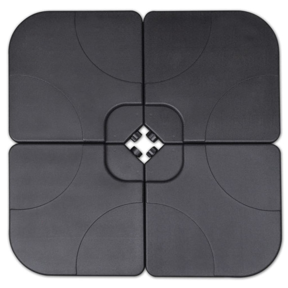 Umbrelă Soare Grădină Aluminiu cu Bază Portabilă - Alb