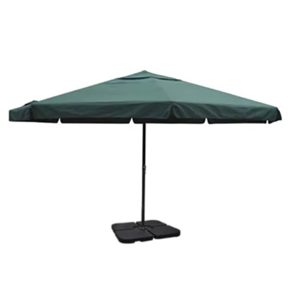 Umbrelă de soare din aluminiu cu bază portabilă - Verde