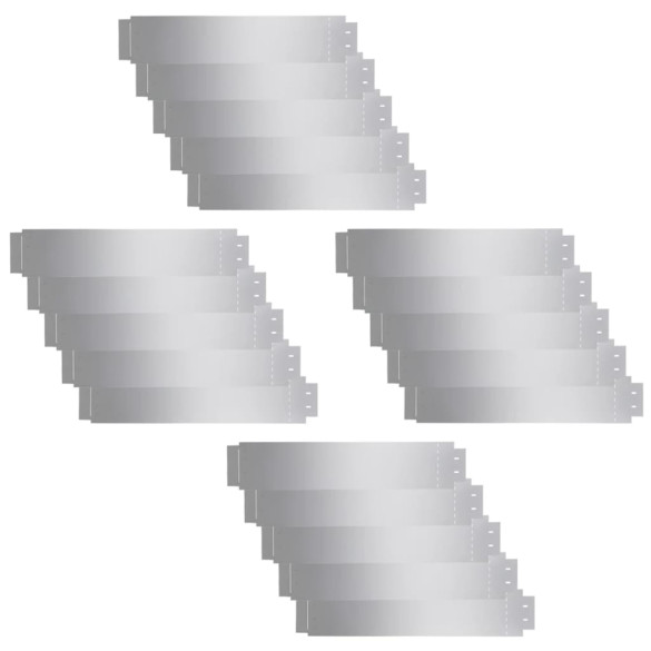 Gard Gazon Oțel Galvanizat - 20 bucăți - Livrare Gratuită