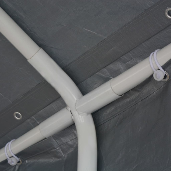 Cort de Petrecere 4x8m Gri - Impermeabil, cu Ferestre