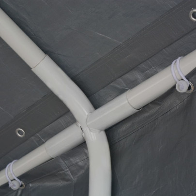 Cort de Petrecere 4x8m Gri - Impermeabil, cu Ferestre