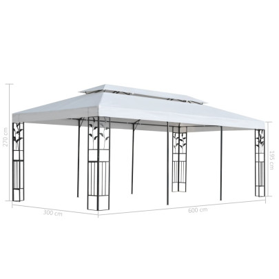 Pavilion Grădină 3x6m Alb | Rezistent UV și Apă