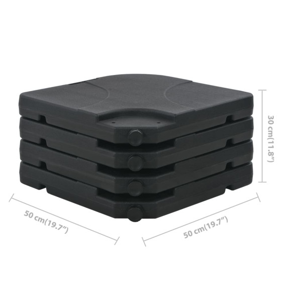 Umbrelă de grădină cu bază portabilă - Antracit