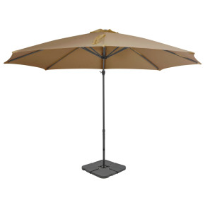 Umbrelă de grădină cu bază portabilă - Gri taupe | Livrare gratuită