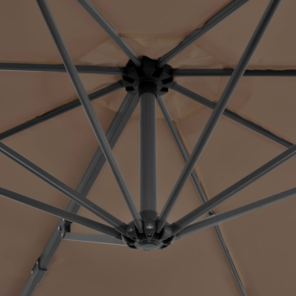 Umbrelă de grădină cu bază portabilă - Gri taupe | Livrare gratuită Umbrelă de grădină cu bază portabilă - Gri taupe | Livrare gratuită