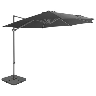 Umbrelă de grădină cu bază portabilă - Antracit | Livrare Gratuită