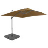 Umbrelă Grădină cu Bază Portabilă - Gri Taupe