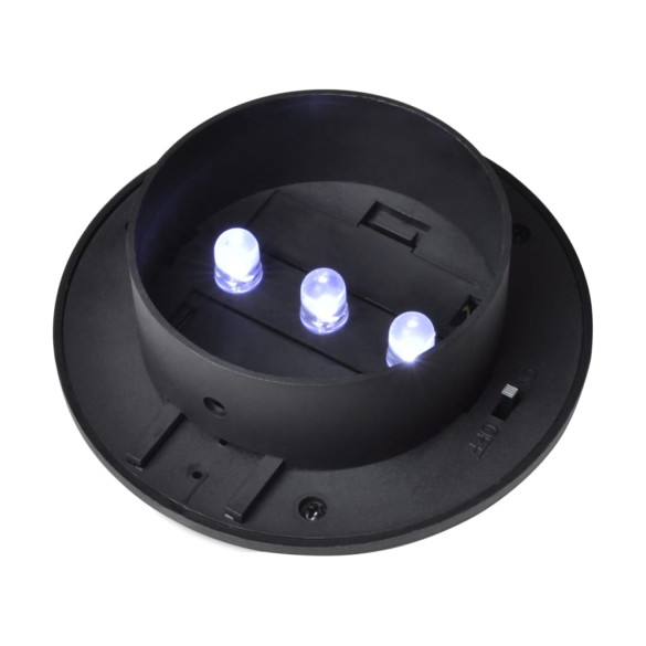 Set 12 Lămpi Solare Gard LED Negru | Iluminare Exterior