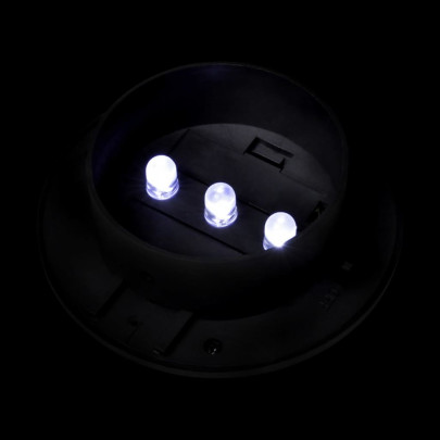 Set 12 Lămpi Solare Gard LED Negru | Iluminare Exterior