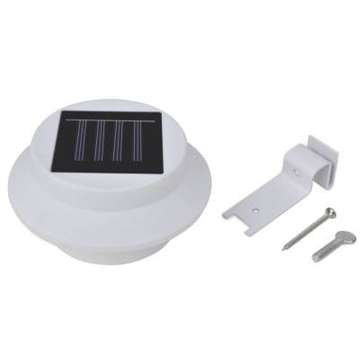 Set 12 Lămpi Solare pentru Gard - LED Alb Rece