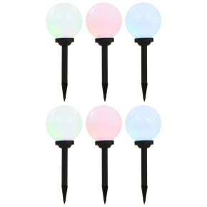 Lămpi Solare Exterior 6 buc - Sferice RGB - LED