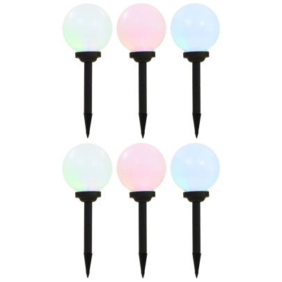 Lămpi Solare Exterior 6 buc - Sferice RGB - LED