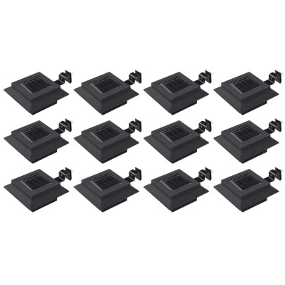 Set 12 Lămpi Solare Exterior Negru | LED | Livrare Gratuită