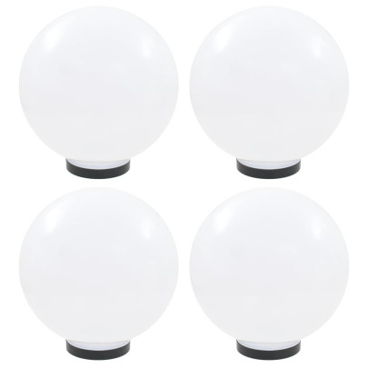 Lămpi Glob LED 30 cm - Set 4 bucăți - Iluminat Exterior