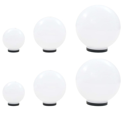 Set 6 Lămpi Glob LED pentru Grădină - 20/30/40 cm
