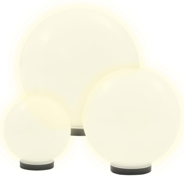 Set 6 Lămpi Glob LED pentru Grădină - 20/30/40 cm