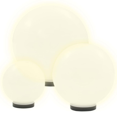 Set 6 Lămpi Glob LED pentru Grădină - 20/30/40 cm
