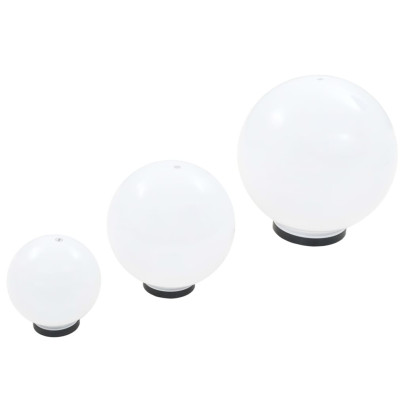 Set 6 Lămpi Glob LED pentru Grădină - 20/30/40 cm