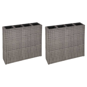 Set Jardiniere Ratan cu Ghivece - Livrare Gratuită