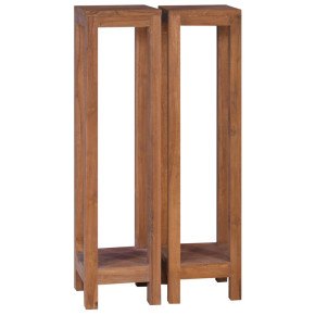Suporturi Plante Lemn Tec - 2 Bucăți - 25x25x100 cm 2