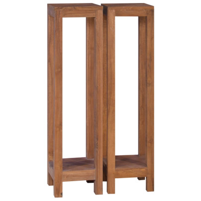 Suporturi Plante Lemn Tec - 2 Bucăți - 25x25x100 cm