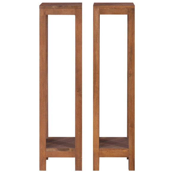 Suporturi Plante Lemn Tec - 2 Bucăți - 25x25x100 cm