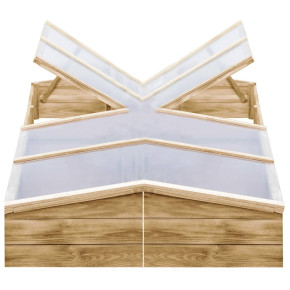 Seră gradina lemn pin - 2 bucăți 200x50cm - Livrare gratuită