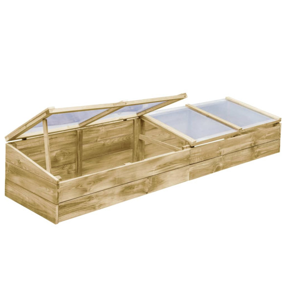 Seră gradina lemn pin - 2 bucăți 200x50cm - Livrare gratuită Seră gradina lemn pin - 2 bucăți 200x50cm - Livrare gratuită