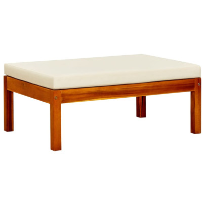 Bancă grădină cu copertină și taburete - Lemn Acacia Masiv