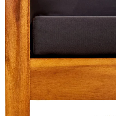 Set Bancă Grădină cu Copertină și Taburete - Lemn Acacia