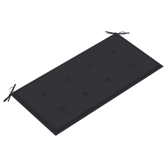 Bancă Grădină Lemn Tec cu Pernă Antracit - 112 cm