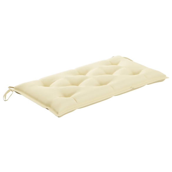 Bancă Grădină Lemn Tec cu Pernă - 112 cm | Livrare Gratuită