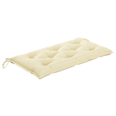 Bancă Grădină Lemn Tec cu Pernă - 112 cm | Livrare Gratuită